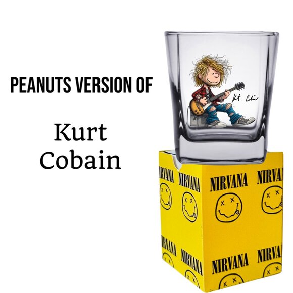 PEANUTS Characters/ROCK BANDS Mashup Shot Glass/Matching Box, Unique Gift! - Picture 2 of 14